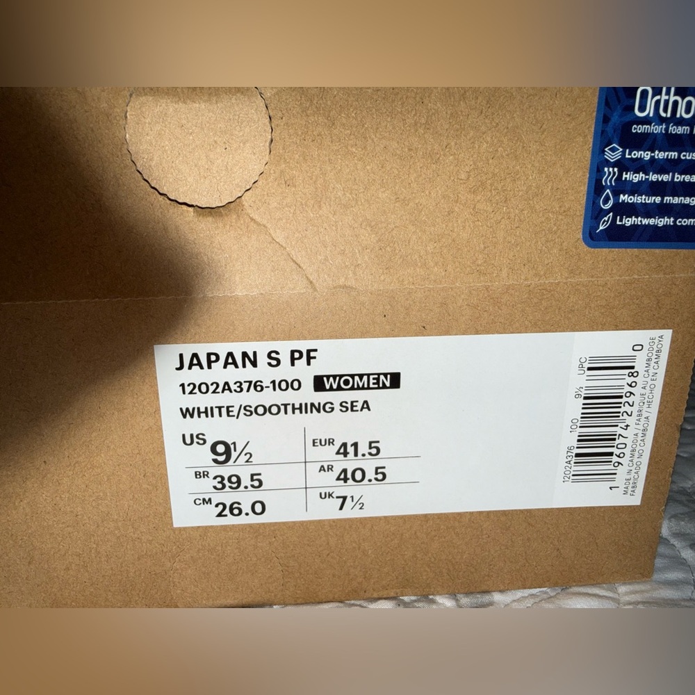 NEW IN BOX- SOLD OUT Asics Japan S PF White Soothing Sea 9.5 - Picture 7 of 12